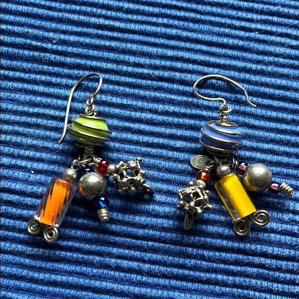 Vintage hand made Bejewel Boho earrings